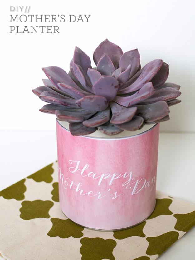 Succulent Planter For Mom, a thoughtful handmade present, budget friendly using stuff already sitting in a bin