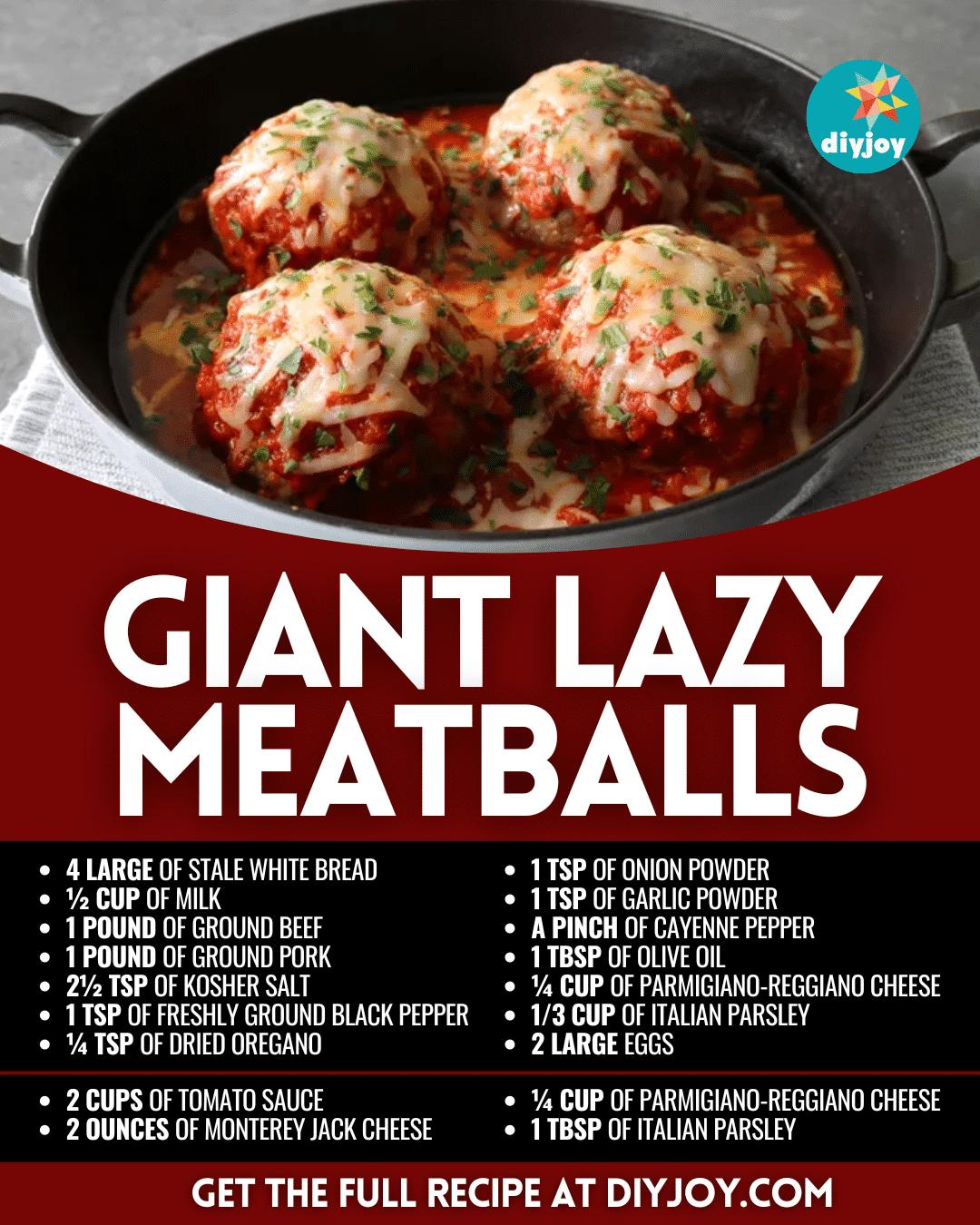 Easy Giant Lazy Meatballs Recipe