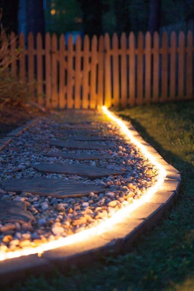 Outdoor Rope Light, flexible enough to fit whatever materials are on hand and a piece worth keeping out on display