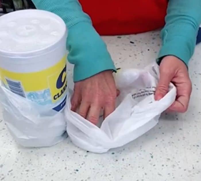 Plastic Bag Drink Holder Hack