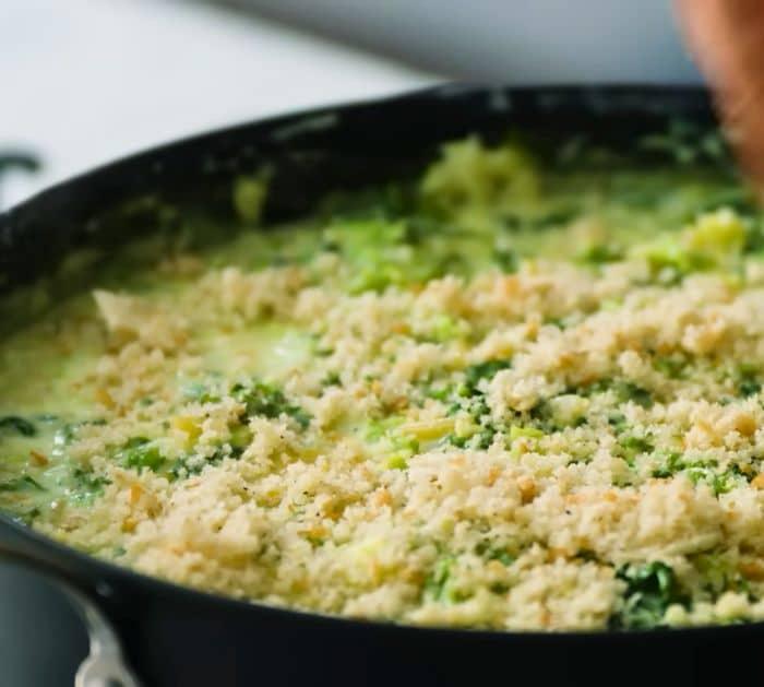 Easy One Pan Greens Pasta Bake Ingredients