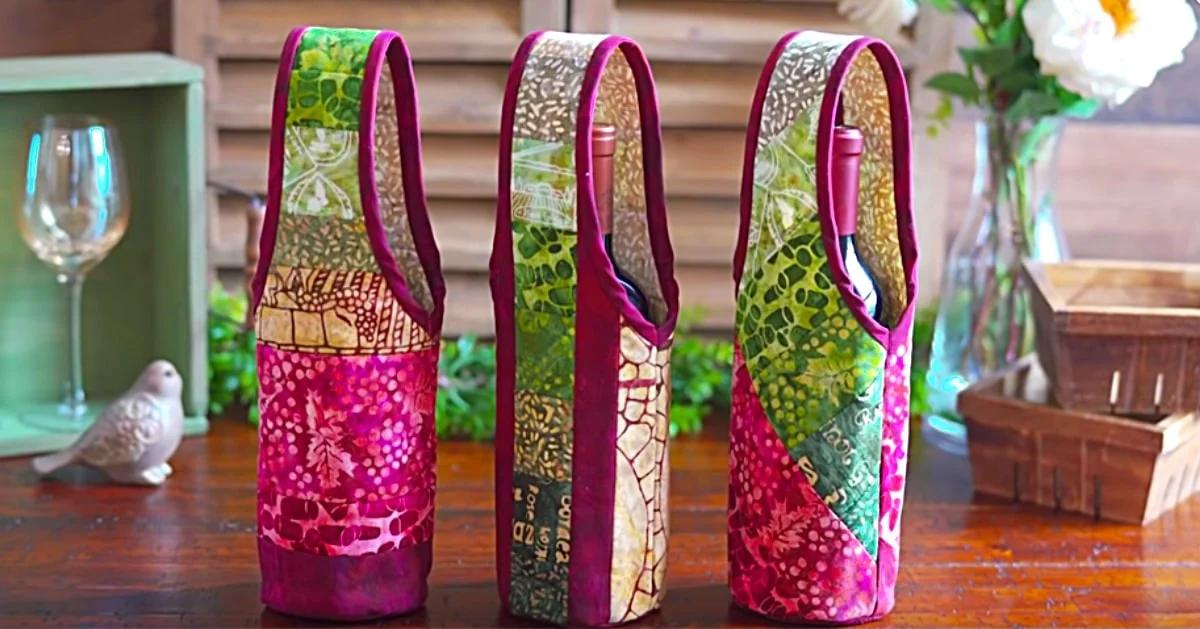 How To Sew Quilt as You Go Wine Totes