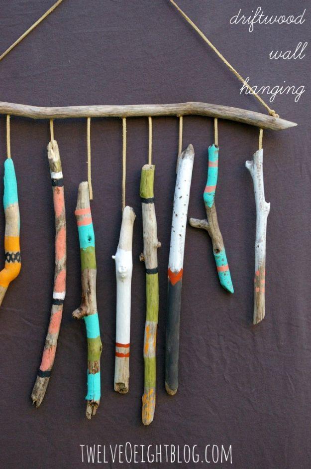 Drift Wood Wall Hanging, a charming handmade touch for the nursery and a budget friendly way to decorate a little one's room