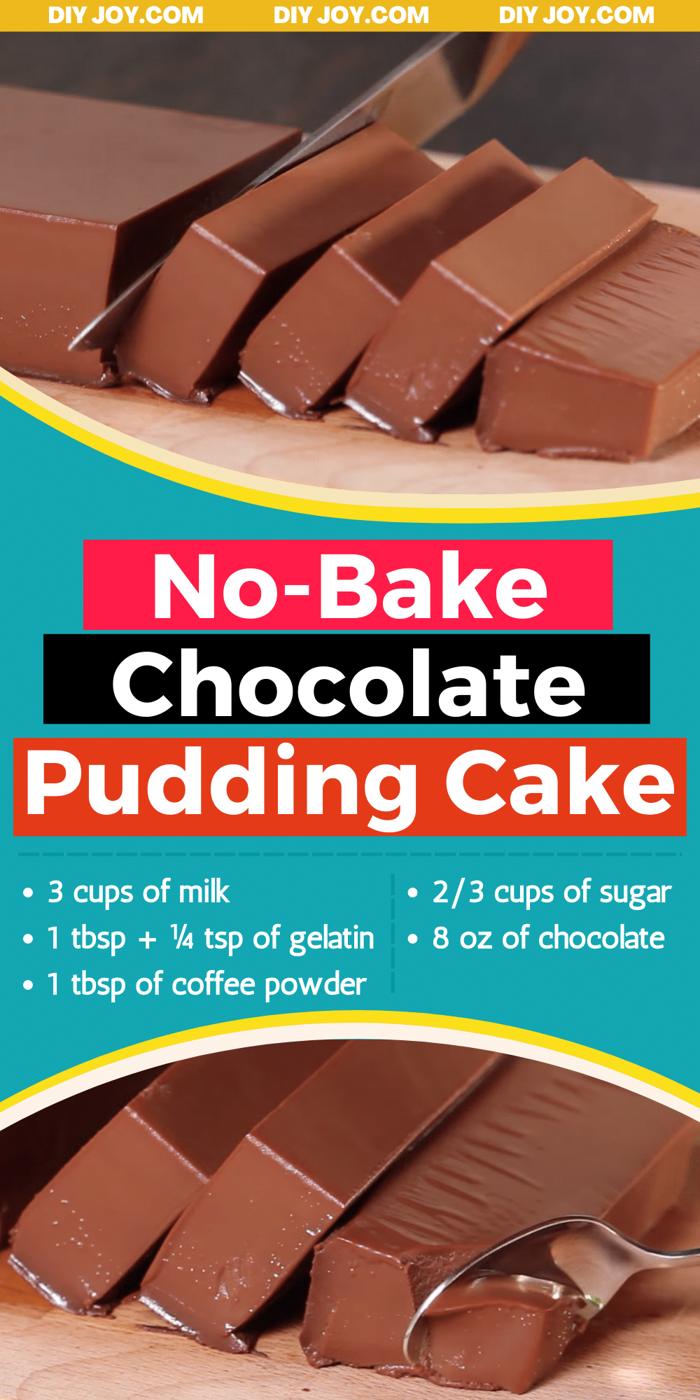 5-Ingredient No-Bake Chocolate Pudding Cake Recipe