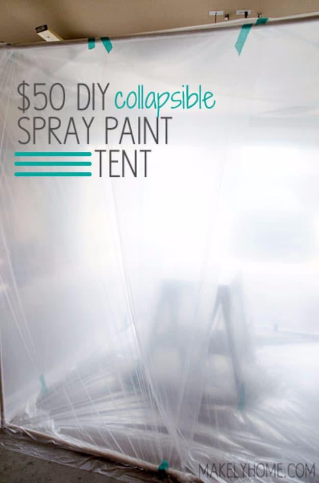 Make A Spray Paint Tent, quick enough to set up in a spare five minutes and the fix that ends the daily hassle for good