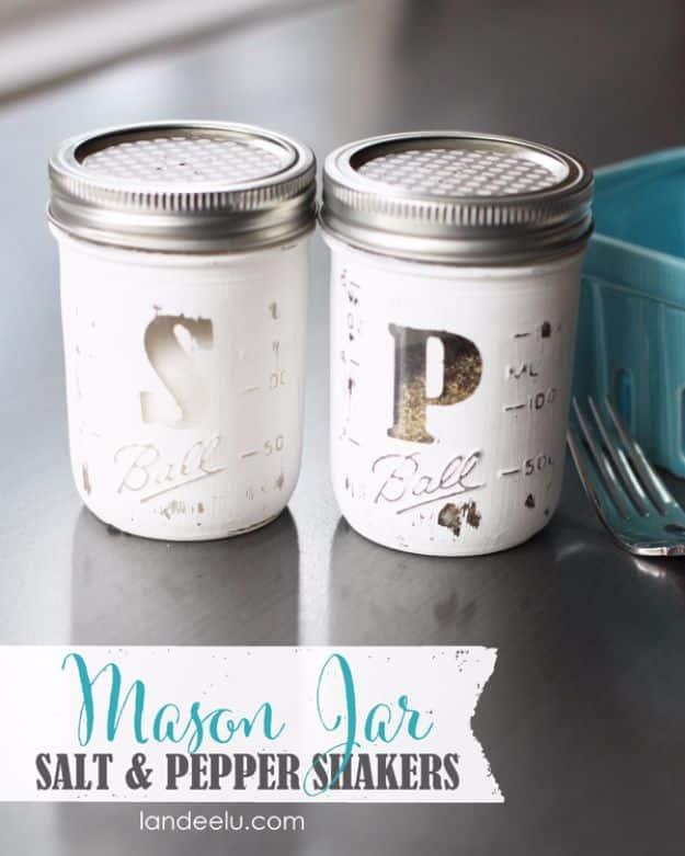 Mason Jar Salt And Pepper Shakers, a budget friendly gift idea for mom worth giving and a popular choice on this list