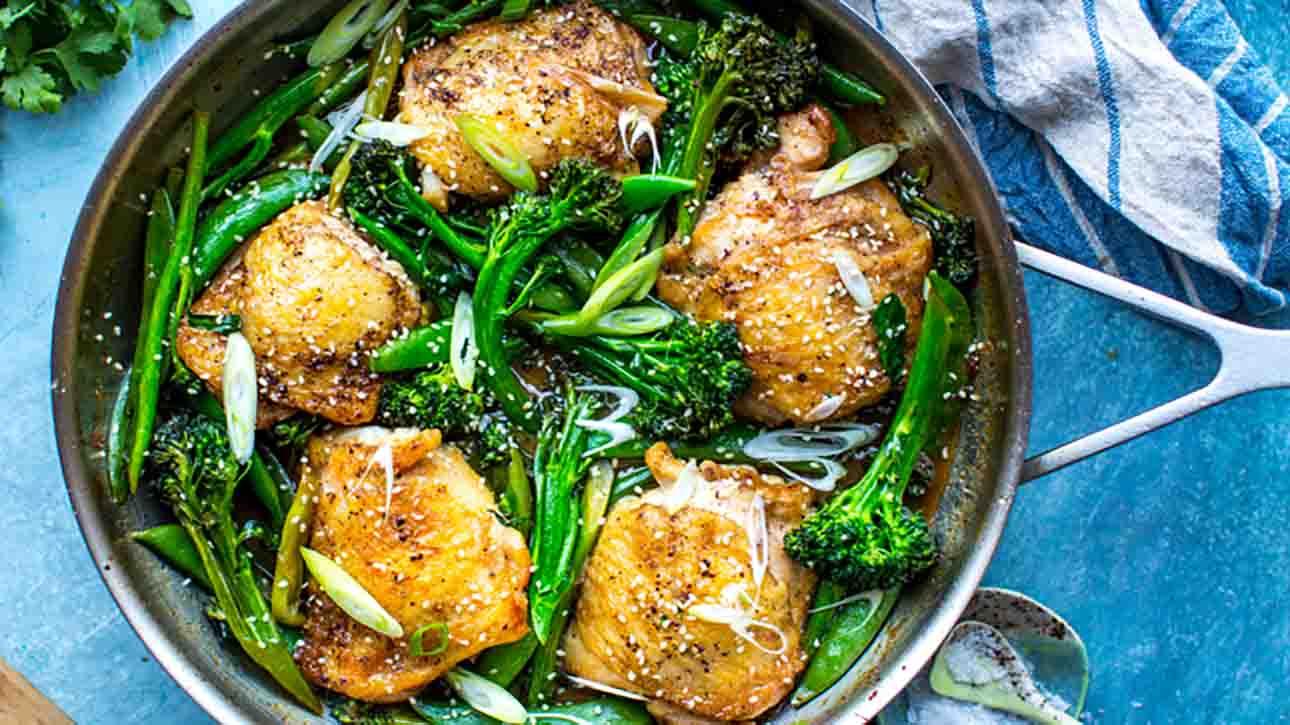 One-Pan Honey Garlic Chicken Dinner Recipe