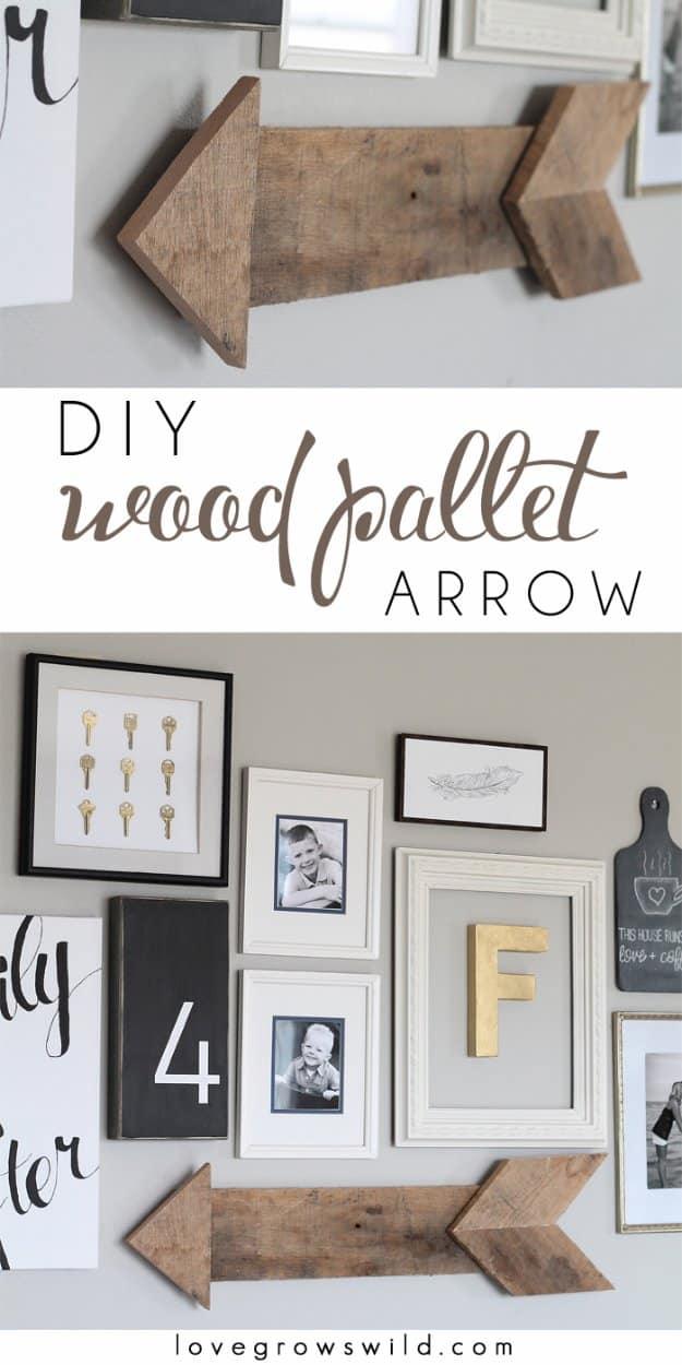 DIY Wood Pallet Arrow, an easy pallet project anyone can build and a creative way to repurpose scrap wood