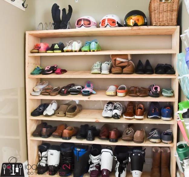 Super-sized Shoe Rack, quick enough to finish before nap time and a result that outshines anything mass produced