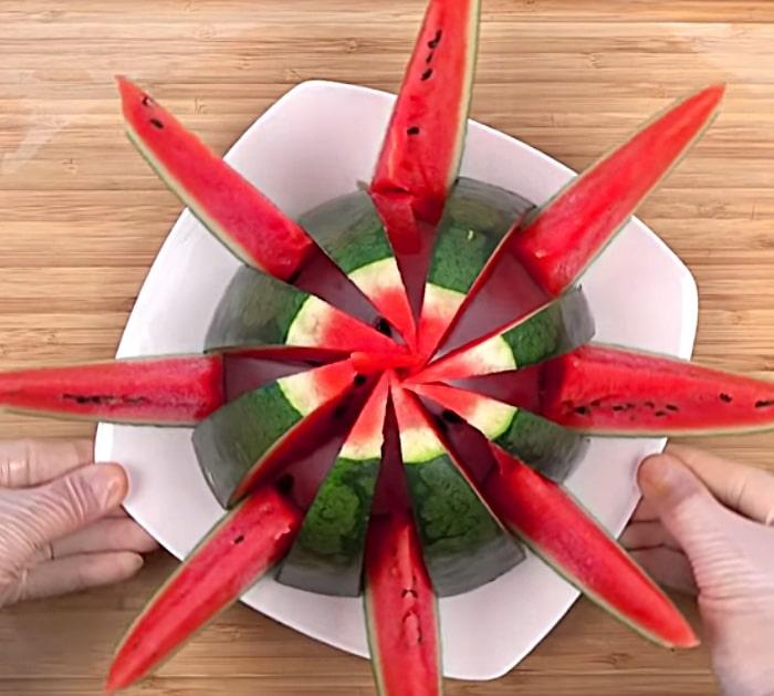 Learn to decorate your party table when you watch this cut watermelon like a pro video