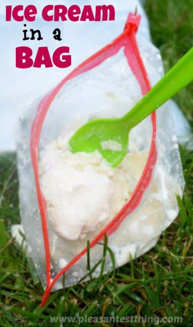 Ice Cream In A Bag, a warm weather trick, simple enough for even a first attempt to work and the fix worth remembering