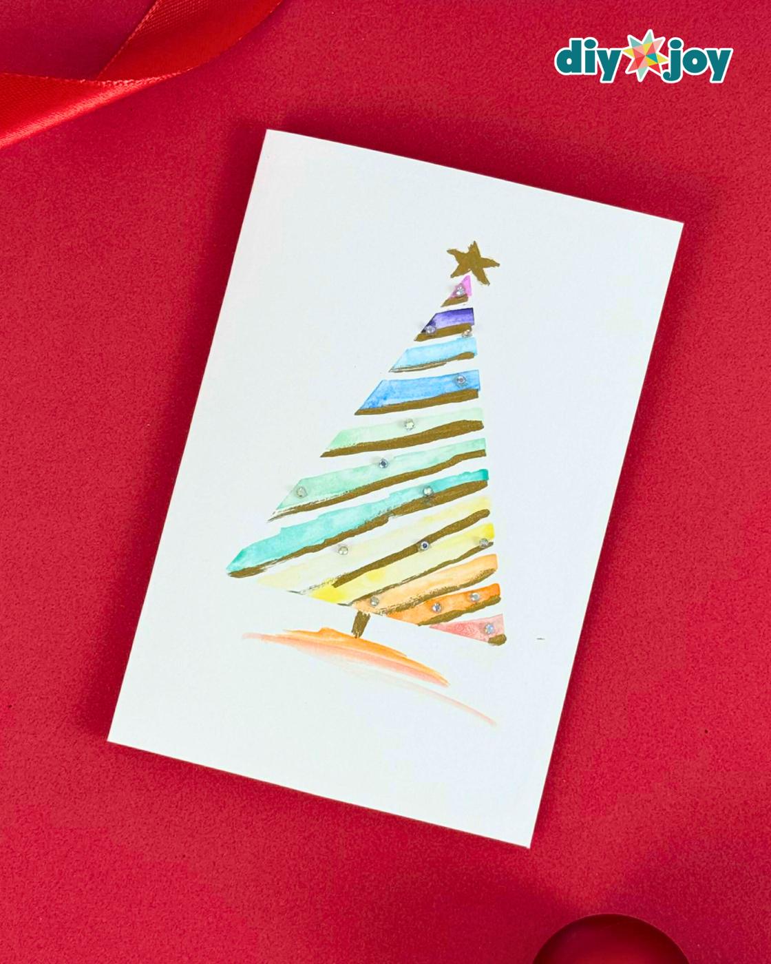 Watercolor Christmas Gift Card — creative watercolor christmas card ideas