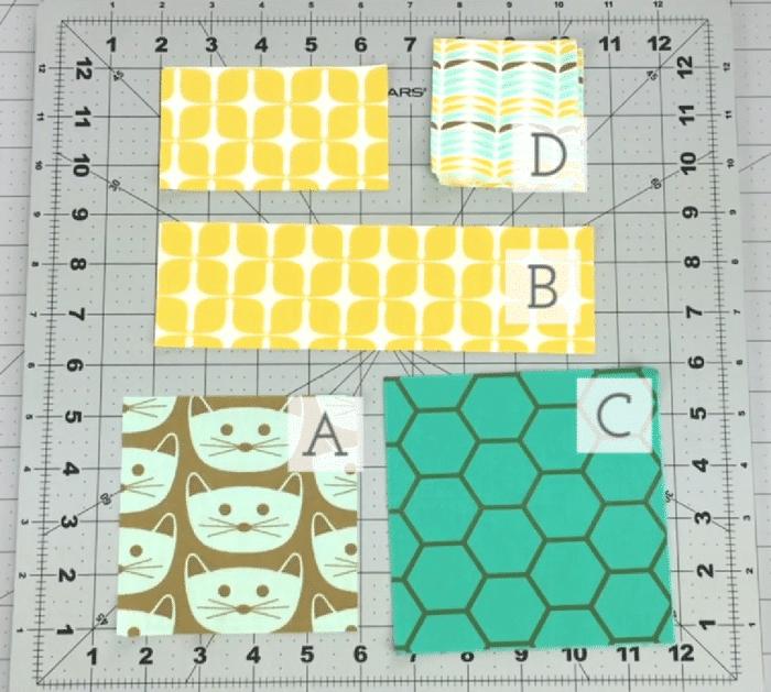 Materials for Prairie Home Quilt Block