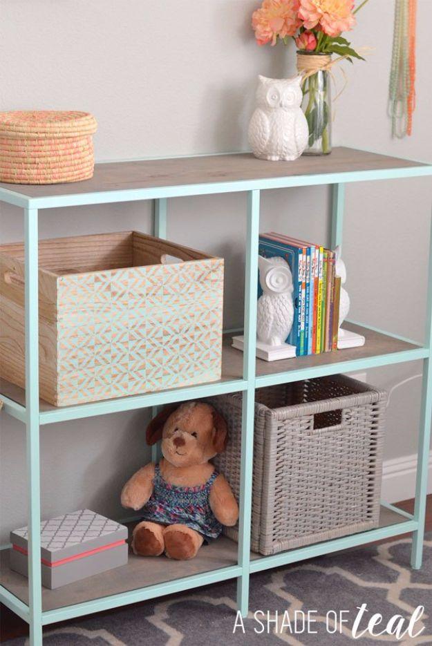 IKEA Hacks For The Bedroom - IKEA Hack Mint Bookshelf - Best IKEA Furniture Hack Ideas for Bed, Storage, Nightstand, Closet System and Storage, Dresser, Vanity, Wall Art and Kids R