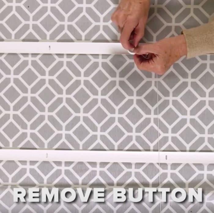 $12 DIY Roman Shade Made From A Mini Blind — diy shades for window