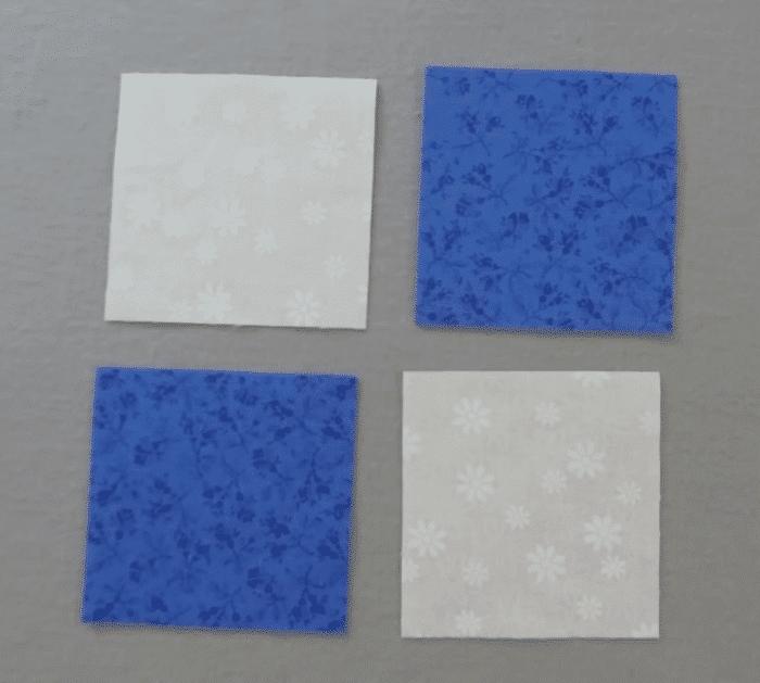 Materials for 4-Patch Illusion Quilt Block