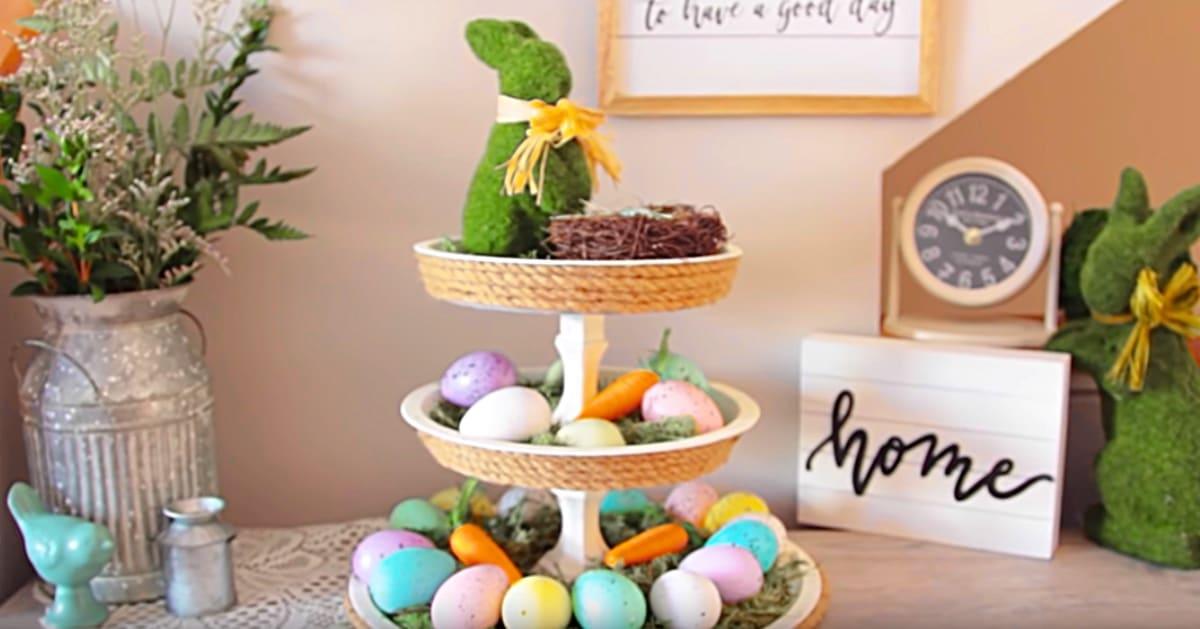 Dollar Tree DIY Easter Tier Tray