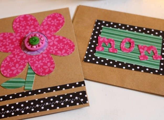DIY Mothers Day Cards - DIY Mother's Day Card with Buttons - Creative and Thoughtful Homemade Card Ideas for Mom - Step by Step Tutorials, Best Quotes, Handmade Projects