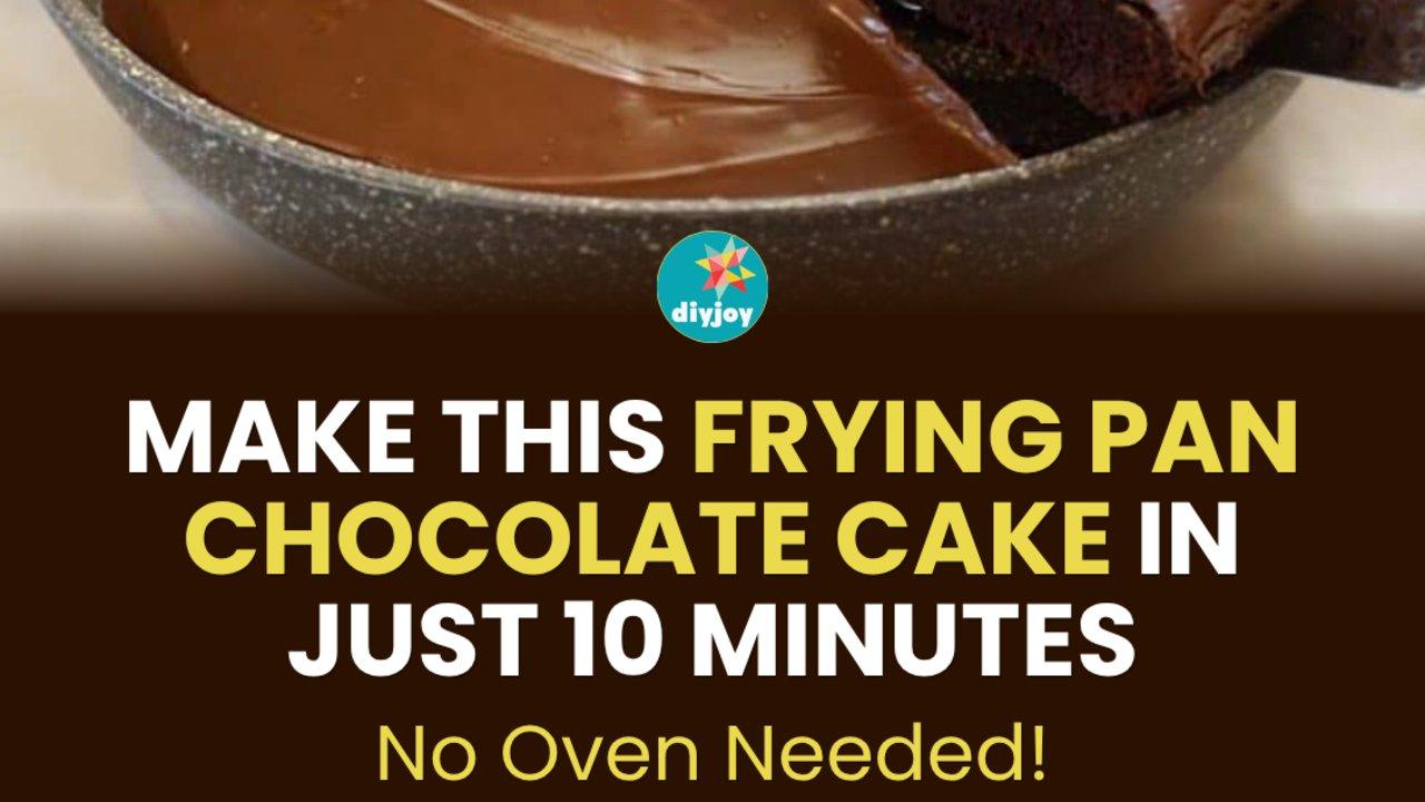 10-Minute Frying Pan Chocolate Cake Recipe