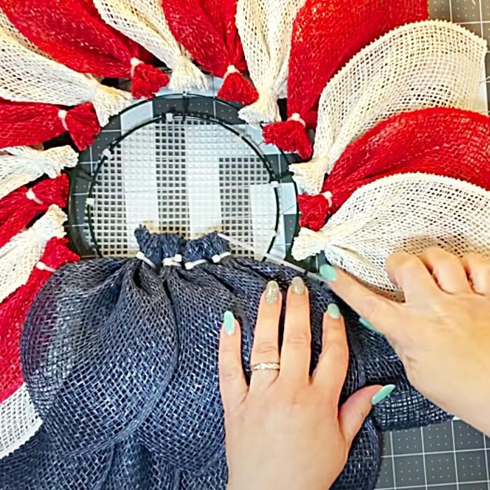 Easy Wreath Ideas - How To Make A Mesh Wreath - Easy Way To Make A Door Wreath