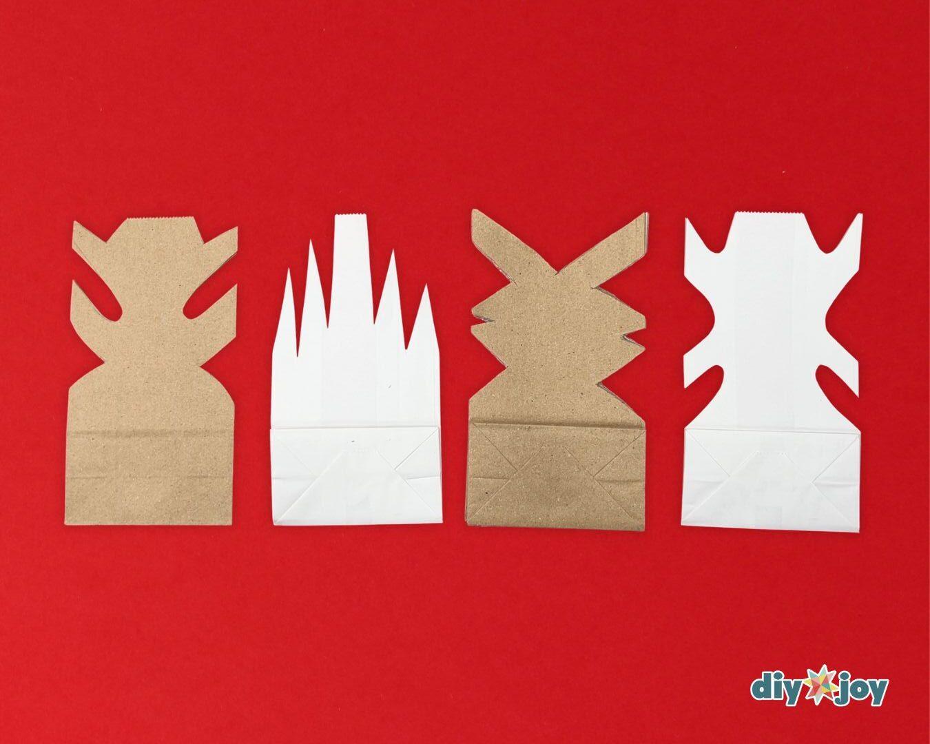 Homemade Snowflake Paper Bags — paper bag snowflake patterns