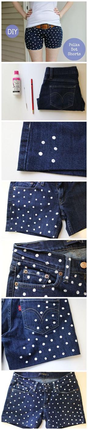 DIY Polka Dot Shorts, straightforward enough to knock out in a day and a small upgrade with a real visual payoff