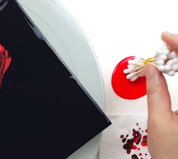 Cotton Swab Carnation Painting - Easy Paint Project