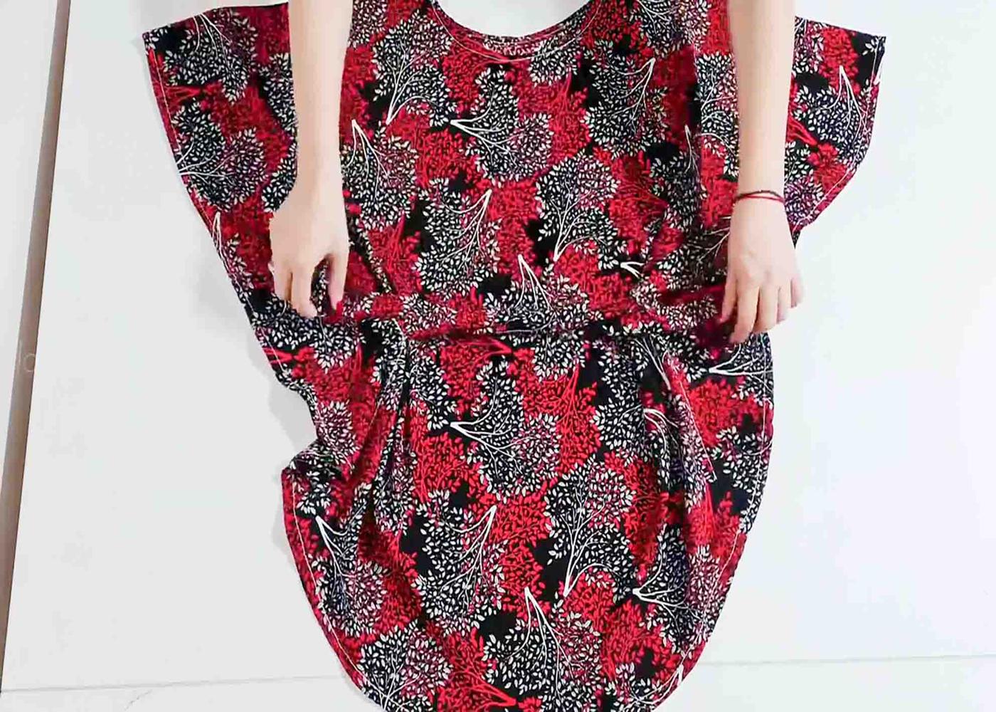 The DIY butterfly blouse is now taking shape