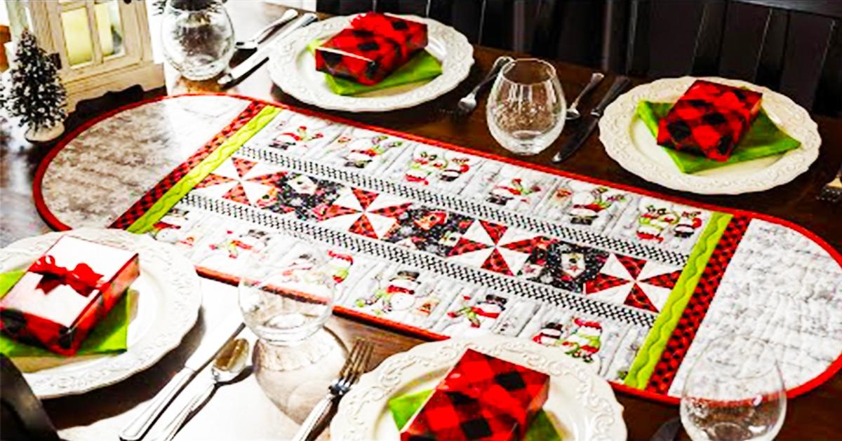 DIY Christmas Table Runner With Free Pattern