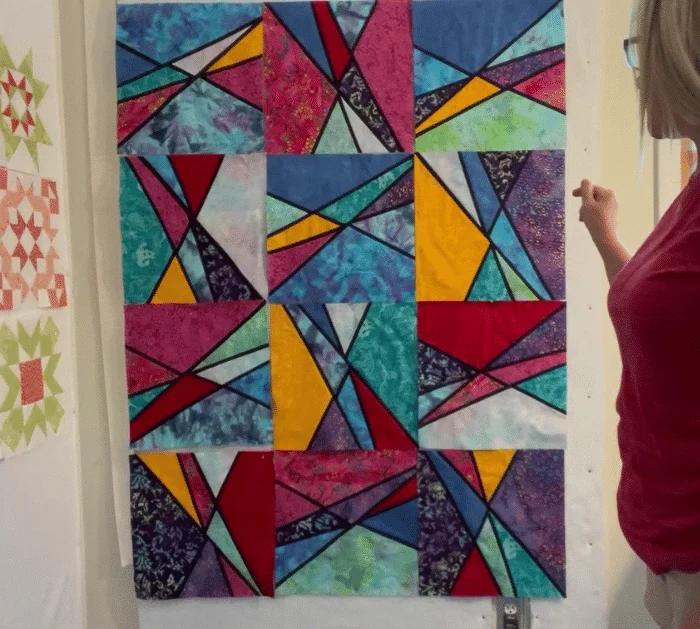 Easy to Make Kaleidoscope Stained Glass Quilt