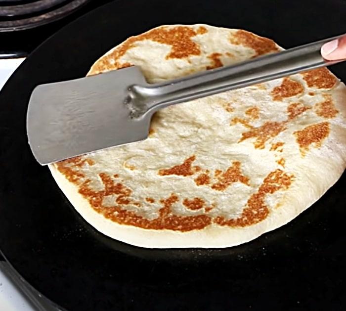 Make pita pockets from scratch in a skillet