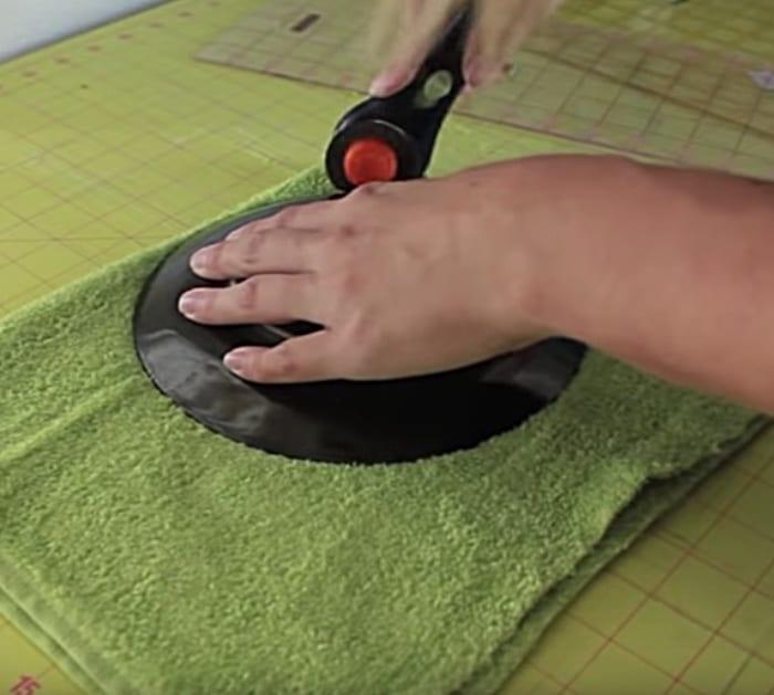 Make a cheap easy quick hooded towel