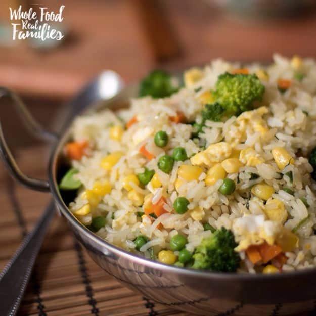 Best Rice Recipes - Healthy Vegetable Fried Rice - Easy Ideas for Quick Meals Made From a Bag of Rice - Healthy Recipes With Brown, White and Arborio Rice - Cheesy, Fried, Asian, M