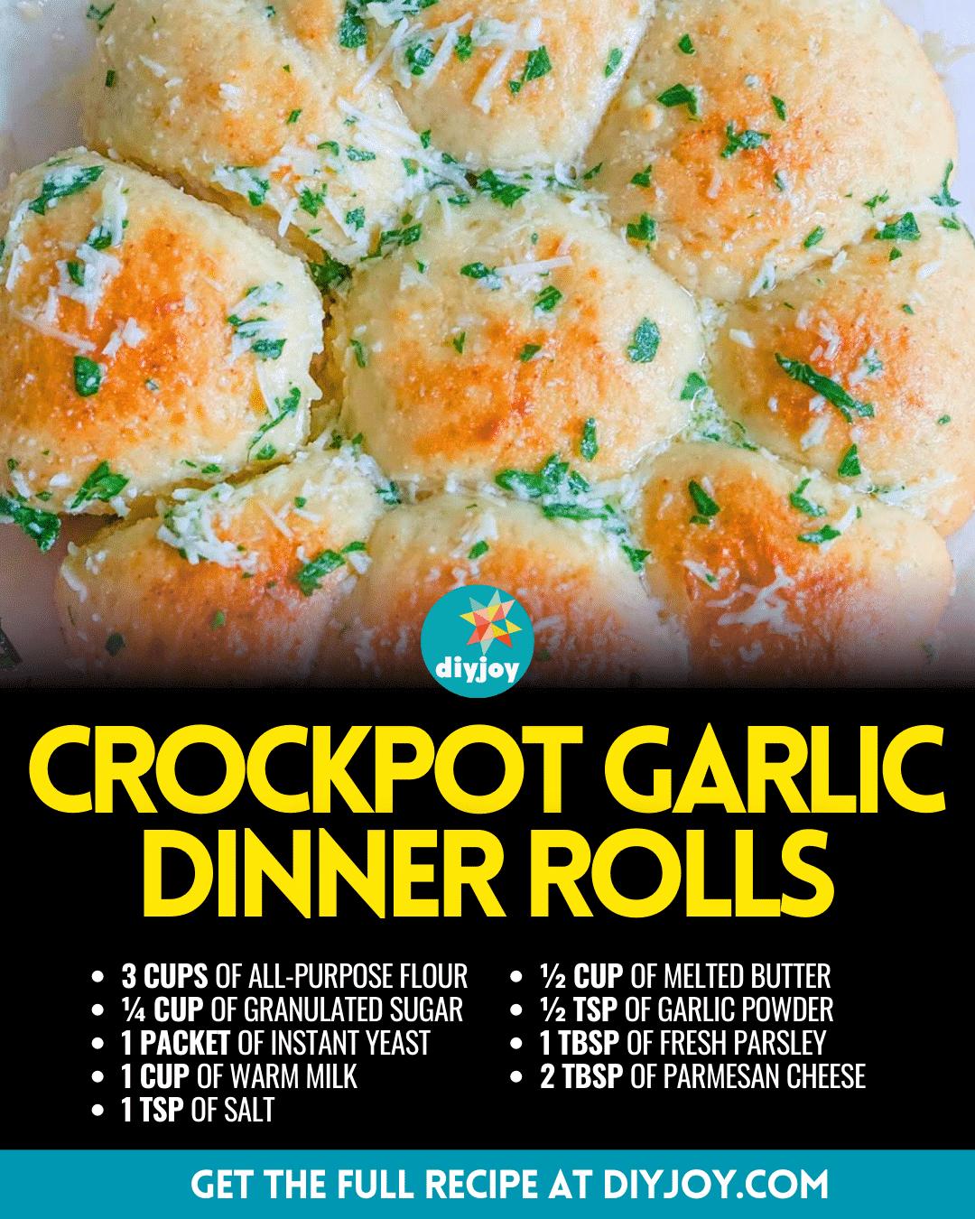 Crockpot Garlic Dinner Rolls Recipe