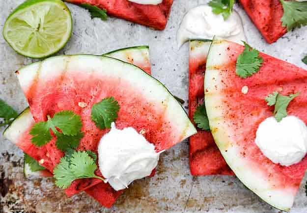 Summer Grilling Recipe Ideas | Grilled Watermelon with Creme Fraiche | DIY Projects & Crafts by Sueeye at