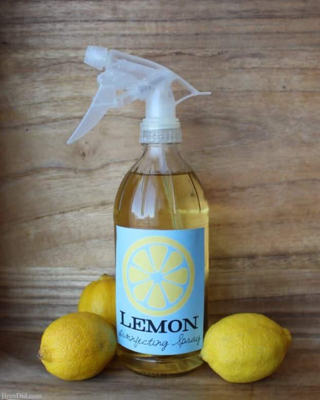 Lemon Infused Disinfectant Spray Cleaner, gentle on the wallet week after week and one less toxic bottle sitting on the shelf