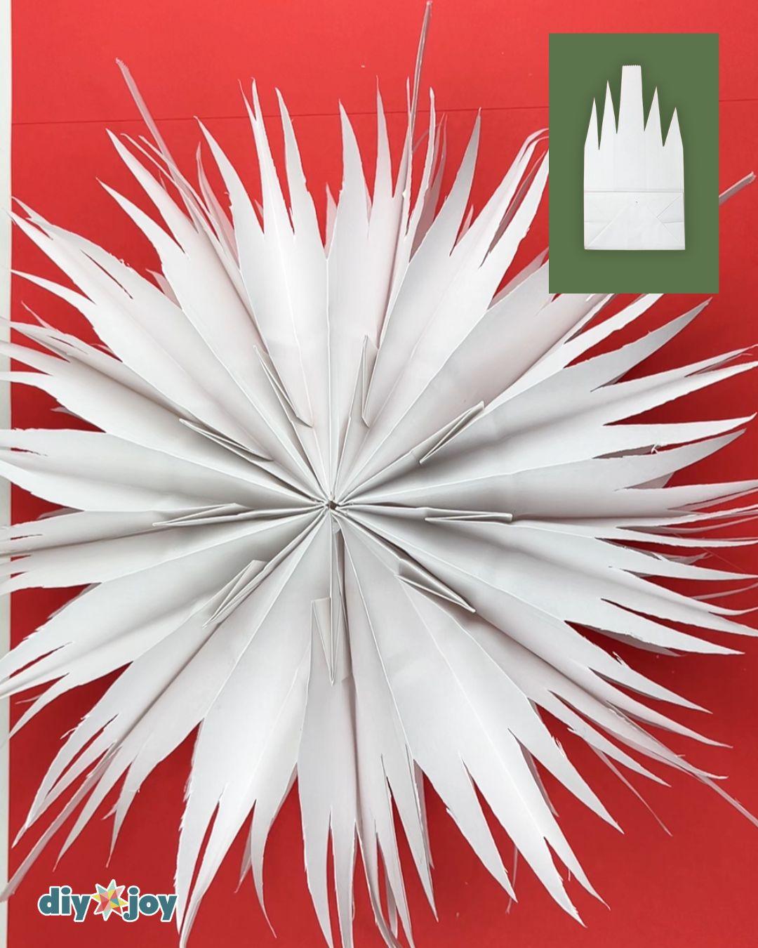Snowflake Paper Bags — paper bag snowflake patterns