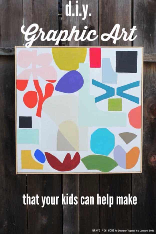 Graphic Art Print, budget friendly with supplies on hand and a clever way to use scraps you already have