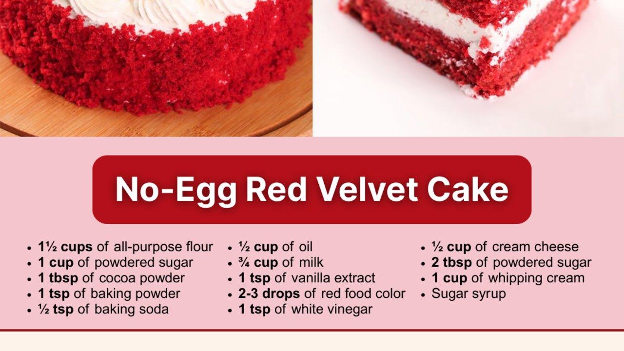 Easy No-Egg Red Velvet Cake Recipe