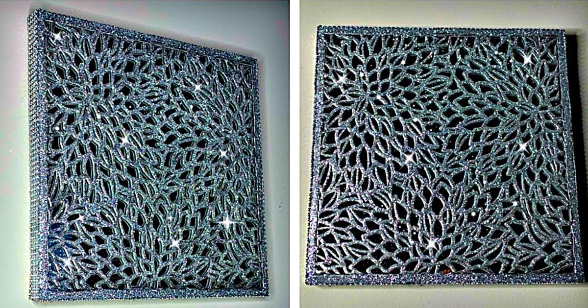 Turn a placemat into this $5 DIY Wall Mirror