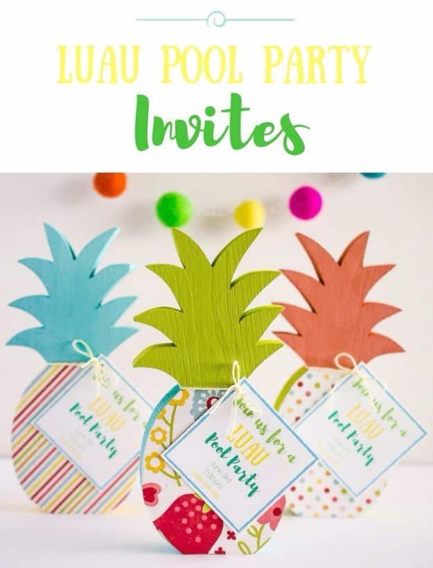 DIY Luau Pool Party Invite, a summer afternoon crowd-pleaser, and a memory worth more than a store bought version