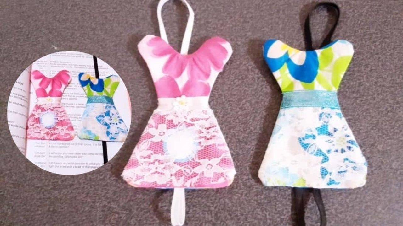 DIY Fabric Dress Bookmark