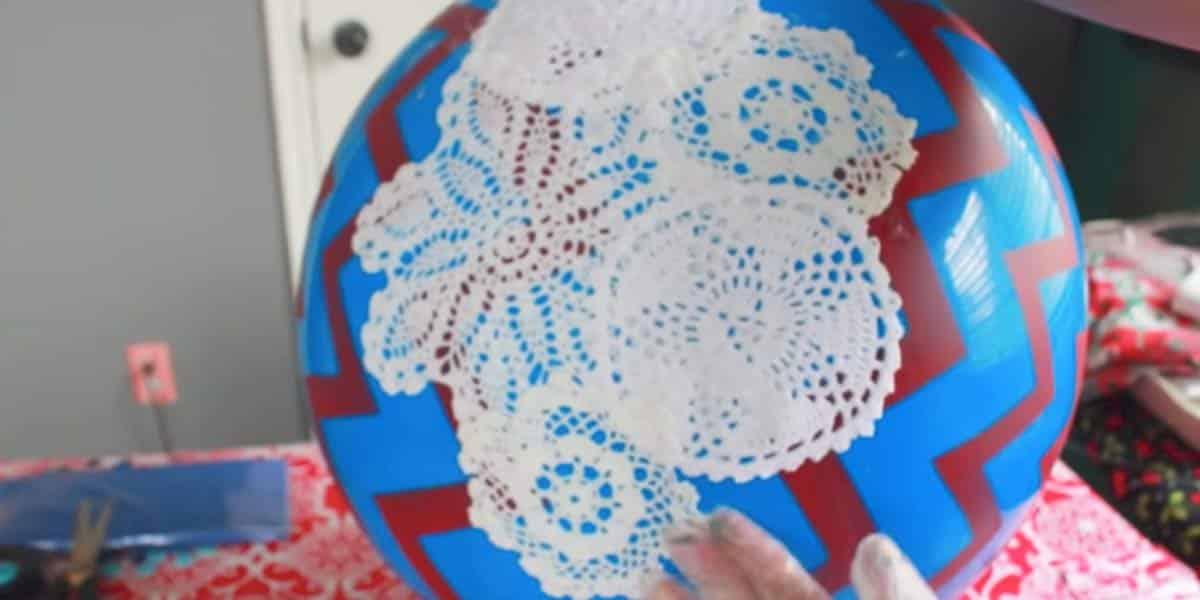 She Glues Doilies On A Ball And Turns It Into Something Magical (Watch!)