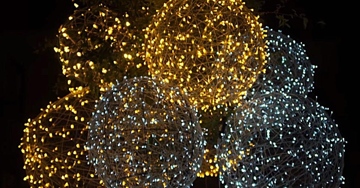 Oversized Outdoor Christmas Ball Luminaries