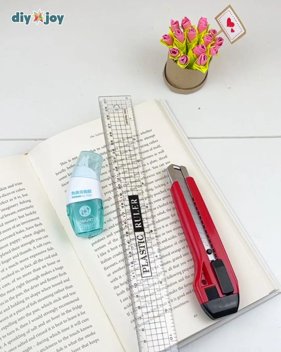 Homemade Book Flower Vase — decorating