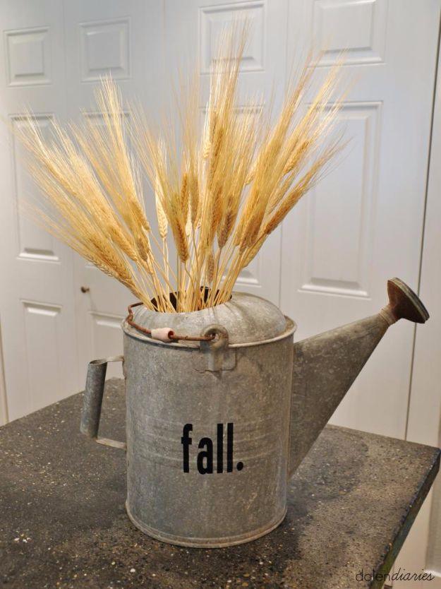 Best Crafts for Fall - Fall Watering Can - DIY Mason Jar Ideas, Dollar Store Crafts, Rustic Pumpkin Ideas, Wreaths, Candles and Wall Art, Centerpieces, Wedding Decorations, Homemad