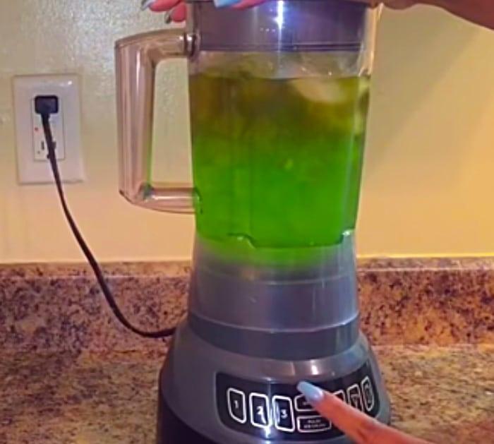 delicious refreshing Apple Crown Royal Slush with Gatorade