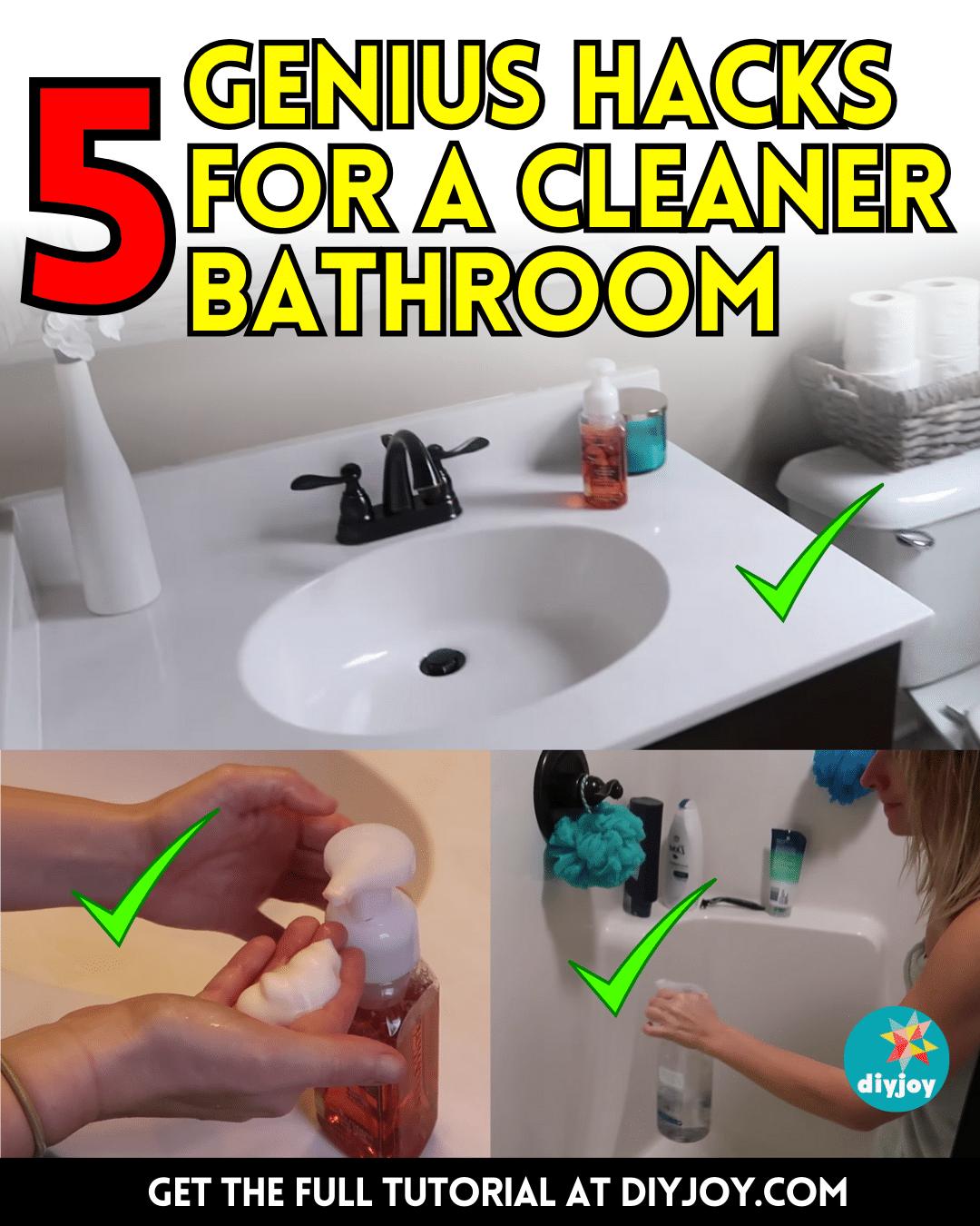 5 Genius Hacks For A Cleaner Bathroom