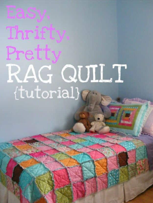 Easy, Thrifty, Pretty Rag Quilt, gentle on the wallet and the schedule and a satisfying finish for not much work