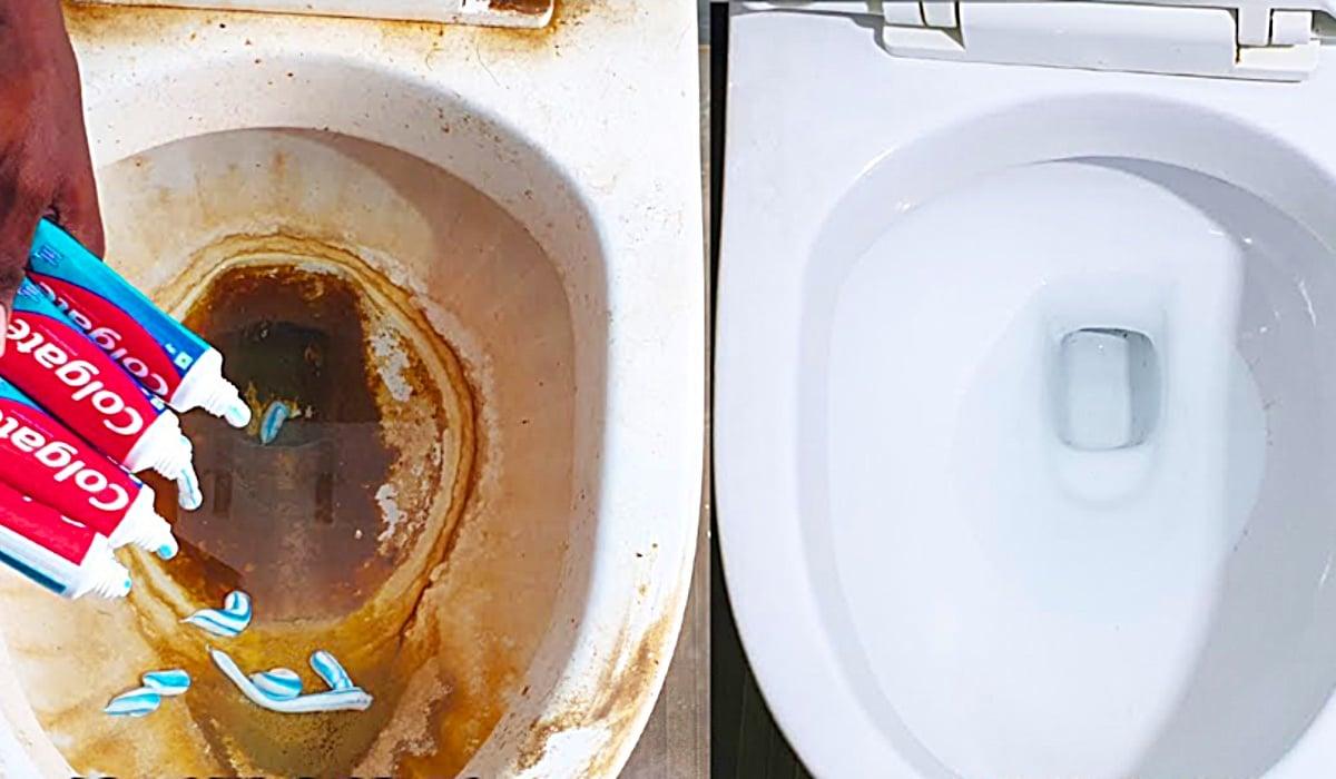 How To Clean A Toilet Using Toothpaste